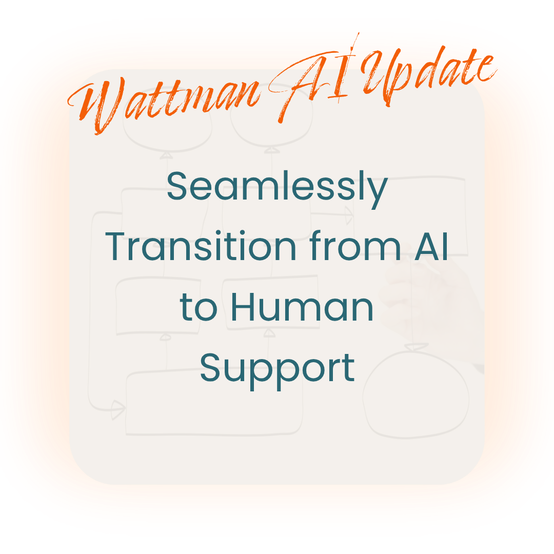 Seamlessly transition from ai to human support